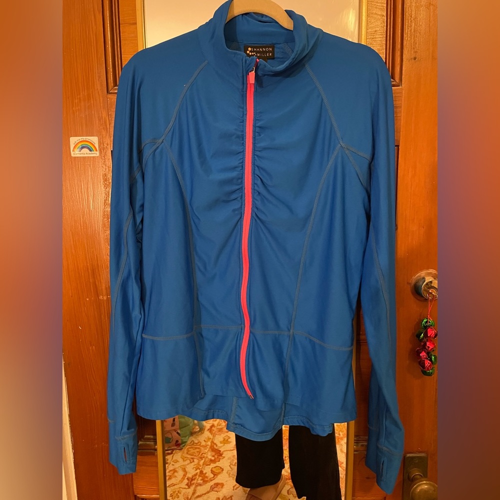 Electric Blue & Neon Pink Workout Jacket XL